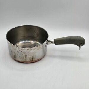 Vintage 1801 Revere Ware Copper Bottom 1 1/2 (1.5) Quart Saucepan Pot